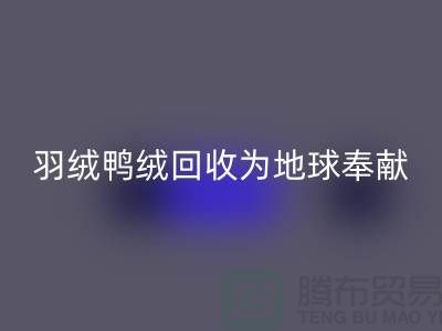 羽绒鸭绒回收为地球献出一份爱心，让温暖传递-羽绒回收厂家
