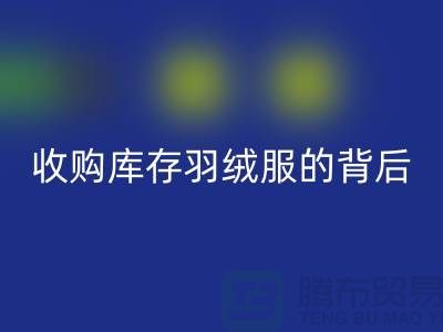 收购库存羽绒服的背后隐藏着巨大的商机-二手羽绒服回收市场